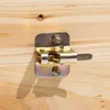 A close-up shot of a metal latch mechanism attached to a wooden surface. Anteprima dell’immagine prodotto