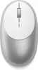 A top-down view of a silver and white wireless computer mouse against a white background. Produktbild-Vorschau