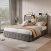 INONEFT čalúnená posteľ 140x200 cm s LED osvetlením a USB Náhľad obrázku produktu 11