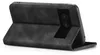 A black flip case for a Google Pixel 7 phone, shown from the side with the case open. Produktbild-Vorschau