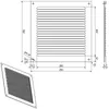 SOTECH Lüftungsgitter 250 x 250 mm Aluminium – weiß, Produktbild-Vorschau 6