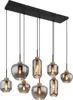 Globo Lighting Hängeleuchte Metall schwarz matt, 8x E27 Produktbild-Vorschau 1