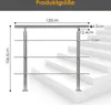 Jopassy 120cm Treppengeländer Edelstahl Handlauf Geländer Produktbild-Vorschau 3