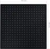 A square black showerhead with many small holes, shown from a top-down perspective. Dimensions are indicated with text. Náhľad obrázku produktu