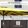 Outsunny Parasol Ø300 cm, Parasol à manivelle, Voir les images du produit 5