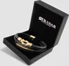 SERASAR | Bracelet en cuir pour hommes [Proud] avec or en Voir les images du produit 8