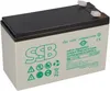 A white sealed lead-acid rechargeable battery with black top and green labeling. Anteprima dell’immagine prodotto