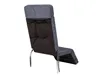A back view of a chair cushion with a headrest, lying on a white background. Produktbild-Vorschau