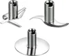 Three different blades for a food processor or blender are shown against a white background. Náhľad obrázku produktu