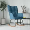 dkd-home-decor Schaukelstuhl 61 x 78 x 98 cm Blau Samt mit Produktbild-Vorschau 2