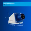 REV CEE-Stecker Wand 230V, 3-polig, IP44, blau Produktbild-Vorschau 8