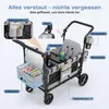 Sekey Bollerwagen Faltbar mit Dach Zwillingsmodus Produktbild-Vorschau 7