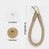 Vintage-Toilettenpapierhalter aus Holz mit Seil, böhmische Produktbild-Vorschau 2