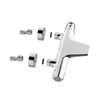 A disassembled shower thermostat with its accessories, laid out on a white background. Produktbild-Vorschau