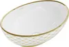 Elza lavabo pour plan de travail 40 x 33 cm, décor blanc/or Voir les images du produit 3