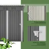 GIHAUVIA Abri de jardin métal inoxydable 140x72x182 cm gris Voir les images du produit 4