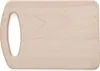 A plain, top-down view of a wooden cutting board with a handle. Voir les images du produit