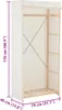 vidaXL Šatní skříň bílá 79 x 40 x 170 cm Látka Náhled obrázku produktu 5