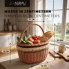 Aqbau Cestino in vimini intrecciato con manico, 42 x 42 x Anteprima dell’immagine prodotto 7
