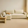 A dog is sleeping on a sectional sofa in a living room. Produktbild-Vorschau
