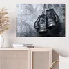 DEQORI Glasbild Echtglas 90x60 cm 'Antike Boxhandschuhe' Produktbild-Vorschau 4