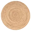 TT Home Wohnzimmer Teppich Jute Rund Modern Boho Ethno Produktbild-Vorschau 1