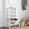 vidaXL Stojan na boty bílý 61x32x105 cm materiál na bázi Náhled obrázku produktu 3