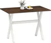 COSTWAY Eettafel met X-vormige houten poten, accenttafel, Productafbeelding-voorbeeld 1