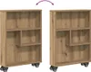 vidaXL Carrello portaoggetti stretto Artisan oak 48x13x68 Anteprima dell’immagine prodotto 7