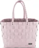 A pink woven basket bag with braided handles, shown against a white background. Produktbild-Vorschau