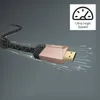 A close-up of an HDMI cable connector with light streaks emanating from it, suggesting speed and data transfer. A small graphic indicates 'Ultra High Speed'. Anteprima dell’immagine prodotto