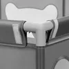 Close-up view of the corner of a playpen, showing the frame and fabric. Anteprima dell’immagine prodotto