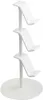 A white three-tiered stand for holding controllers or headsets. Produktbild-Vorschau