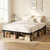 HOMCOM Bettgestell 140x200cm Metallbett 35,5cm Hohe Produktbild-Vorschau 9