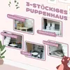 Holzpuppenhaus 3-stöckig mit 13 Möbeln, Spielhaus für Produktbild-Vorschau 4
