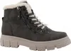 A single gray winter boot with white fur lining and laces, shown from a side angle on a white background. Produktbild-Vorschau