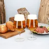 6x Carré Bierglas 400ml mit Fuß Biergläser klar 0,4L aus Produktbild-Vorschau 3