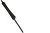 A black leather stirrup strap is shown diagonally against a white background. Produktbild-Vorschau