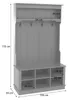 Garderobe MCW-P26, Flurgarderobe Holzgarderobe Sitzbank, 4 Produktbild-Vorschau 11