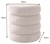 riess-ambiente Runder Polsterhocker VOGUE 40cm champagner Produktbild-Vorschau 2
