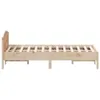 A side view of a wooden bed frame without a mattress. Produktbild-Vorschau