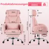 HOFFREE Ergonomiczne krzesło biurowe na kółkach, z szerokim Podgląd zdjęcia produktu 9