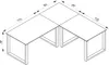U Schreibtisch Eckschreibtisch 190x190x80 Anteprima dell’immagine prodotto 3