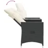 vidaXL Gartensofa 2-Sitzer Verstellbar mit Tisch Schwarz Produktbild-Vorschau 7