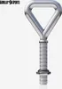 A close-up studio shot of a silver-colored weightlifting attachment with a triangular handle and a threaded shaft, set against a plain white background. The 'GORILLA SPORTS' logo is visible in the top-left corner. Náhľad obrázku produktu