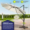 tillvex® Premium Alu Sonnenschirm 330 cm Beige + Abdeckung Produktbild-Vorschau 5