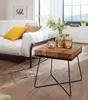 Stolik boczny ZARI 45 x 45 x 51 cm lite drewno akacjowe z Podgląd zdjęcia produktu 1