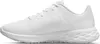 A side view of a white Nike Revolution 6 Next Nature running shoe against a white background. Voir les images du produit