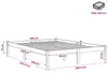 Cama extralarga sin colchón madera maciza pino blanca Vista previa de la imagen del producto 7