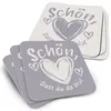Funke & Brand Untersetzer Muster Herz/Spruch "Schön, dass Produktbild-Vorschau 1